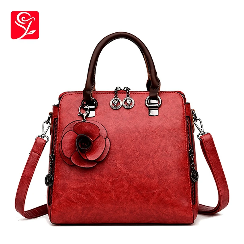 

Fashion Flower Shoulder Bags Women Pu Leather Handbags For Women Messenger Bag Female Casual Tote Bag Bolsa Feminina Sac A Mian