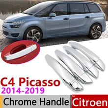 Для Citroen C4 Picasso SpaceTourer MK2~ хромированные дверные ручки крышки наклейки на автомобиль отделка набор