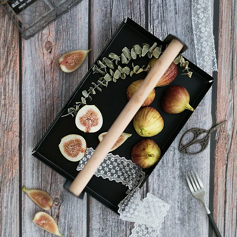 Поддоны с деревянной ручкой Sweetgo для украшения дома, тарелка для хранения десерта/духов/косметики/ювелирных изделий, корзина для еды, туалетные принадлежности, стеллажи