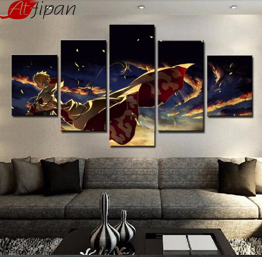 

Cartoon Anime NARUTO Poster Home Decor Wall Art Canvas Painting Frame HD Print Modern Oil Pictures 5 Panel