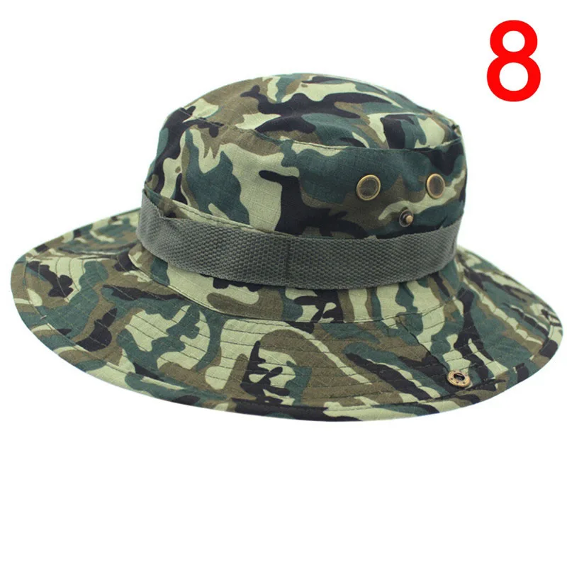 1 шт. Мужская и женская военная Панама Safari Boonie камуфляжная шляпа ведро со