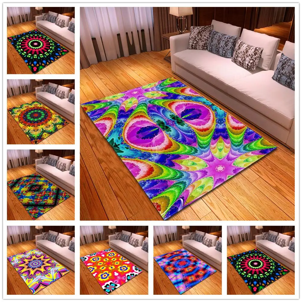 Красочные современные ковры детская комната играть фланелевые коврики пены памяти большой размер ковры для гостиной спальни коврики домашний декоративный ковер