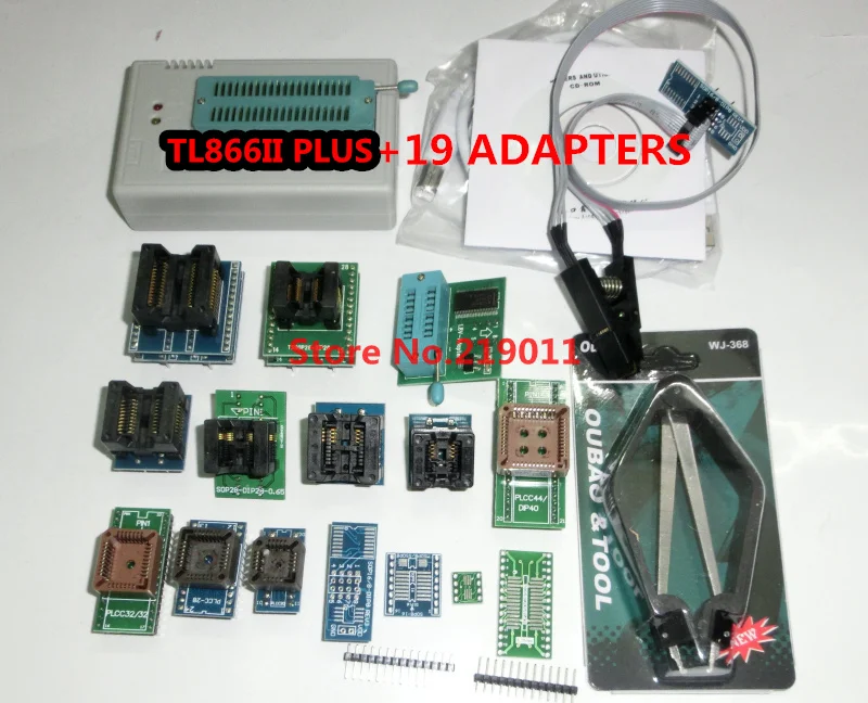 20 адаптеров + V7.03 MiniPro TL866II PLUS USB Универсальный программист Замена TL866CS|minipro tl866cs
