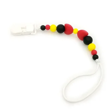 

Silicone Baby Pacifier Clip Personalised Name Colorful Pacifier Chain for Baby Teething Soother Chew Toy Dummy Clips
