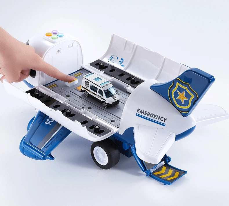 Beste Oversized kinderen Speelgoed Vliegtuigen Muziek Licht Inertie Auto Set Meisje Jongen Baby Vroege Onderwijs Speelgoed Auto Vliegtuig Passagier Model