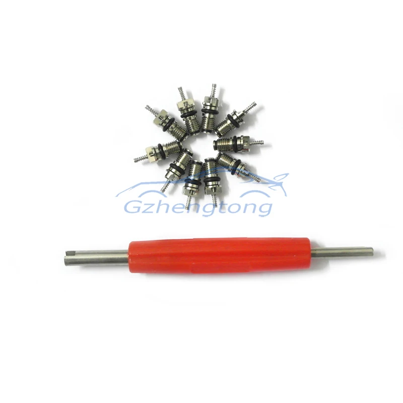 10X A//C R12 R134A Car Auto Air Conditioning Tire Valve Core Leak Remover Tools