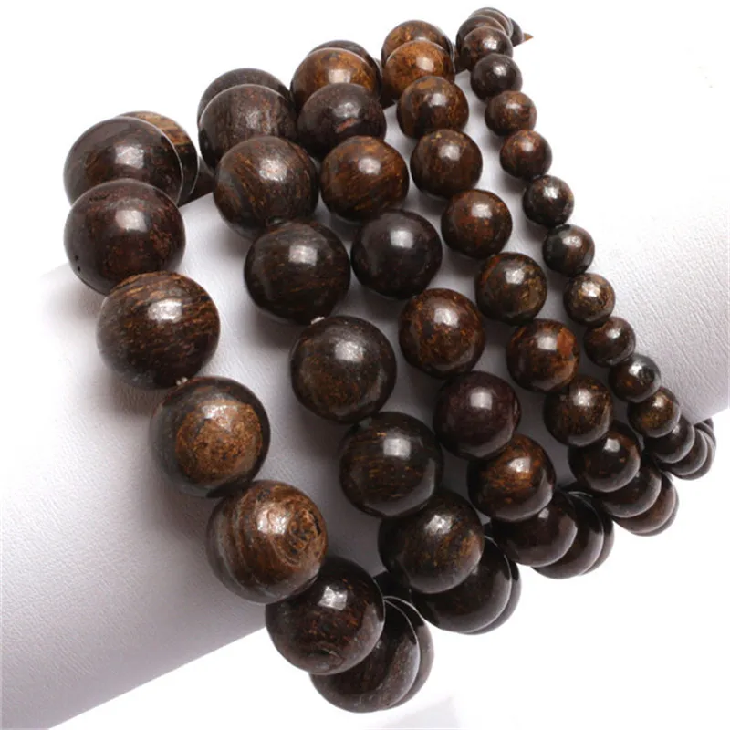 

Gem-inside 7.5inch Natural Stone Beads Trinket Brown Bronzite Beads DIY Bracelets For Man Elastic Rope Jewelry Jewellery