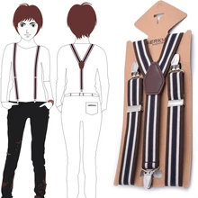 Мужские подтяжки леди подтяжки поддерживает Tirantes подтяжки девушки эластичные регулируемые брюки ремни Костюмы 2,5*110 см