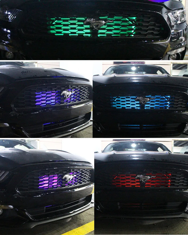 IJDM RGB 7-Цвет светодиодный Knight Rider освещение сканера Бары Для Camaro SS под капотом Malibu City Express для& up Ford Mustang