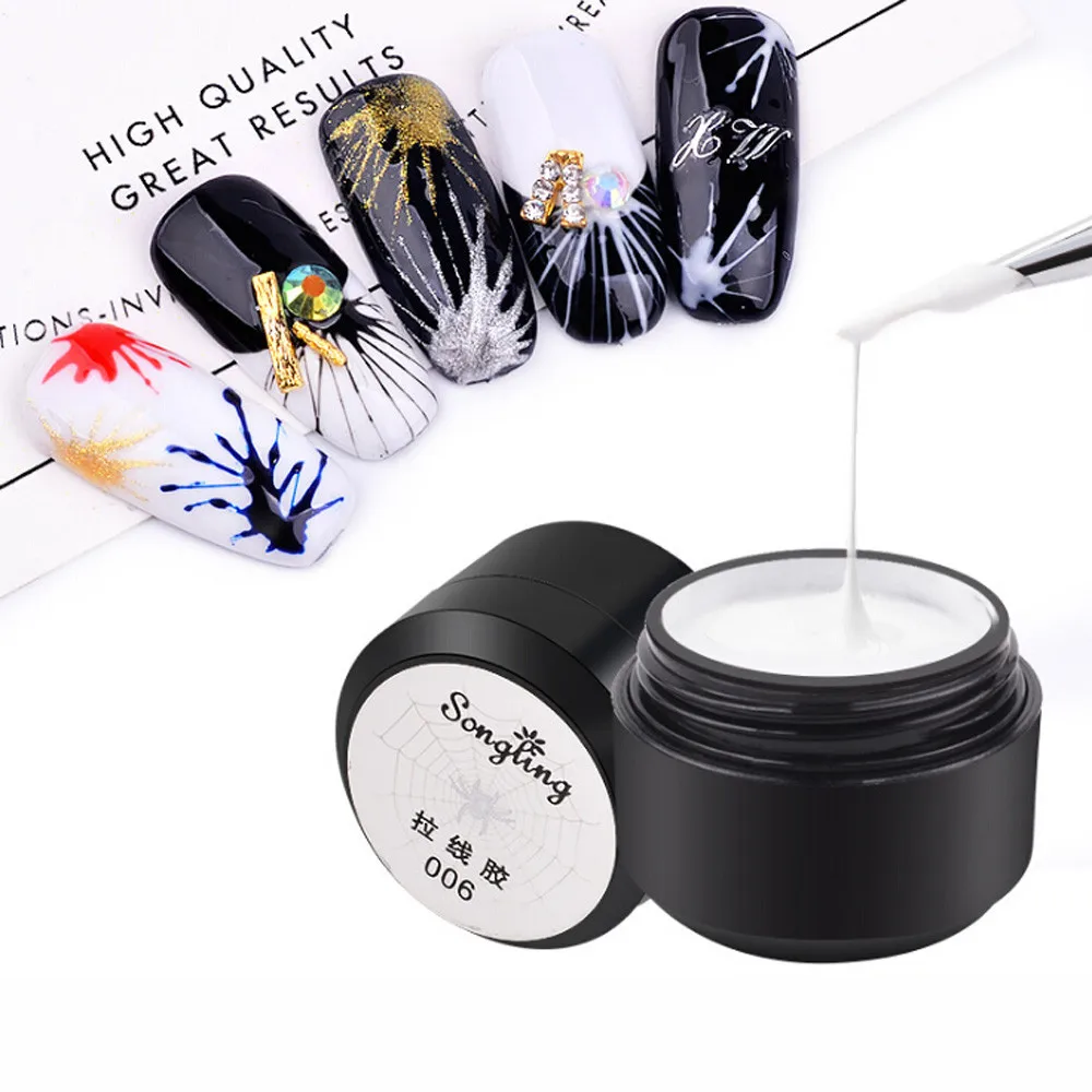 

5ML Nail Art Brushed Nail Polish Painted Plastic DIY Silk Wire Glue Nail Art Tools Foil Fake faux ongles paznokcie Venalisa A28