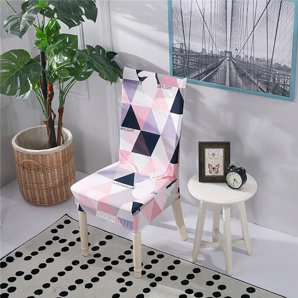 Печатный универсальный чехол для кресла спандекс чехлы на стулья моющиеся съемные эластичные чехлы на сиденья чехлы для банкета отеля свадьбы - Color: Color 10