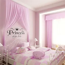 New Arrival DIY Removable Princess Sleeps Wall Stickers Art Vinyl Decals Home Baby Girls Room Bedroom Dormitory Decor