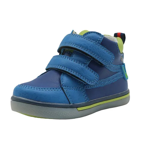Apakowa/модные полусапожки для маленьких мальчиков, для занятий спортом на открытом воздухе, прогулок, бега, кроссовки на липучке для маленьких мальчиков - Цвет: Q112R.blue