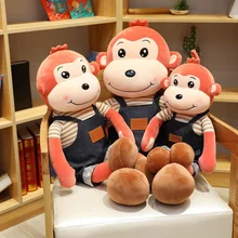 New 1pc 60-90cm Lovely Cartoon Monkey Strap Pants Monkey Cotton Plush Toy Very Soft Doll Throw Pillow Birthday Gift Christmas цена New 1pc 60-90cm Lovely Cartoon Monkey Strap Pants Monkey Cotton Plush Toy Very Soft Doll Throw Pillow Birthday Gift Christmas цены онлайн