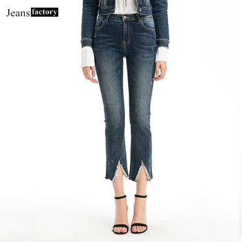 

High Waist Jean Women Denim Ripped Jeans for Woman Ladies High Elastic Mom Jeans Female Washed Fashion Casual Raw Edge Pants