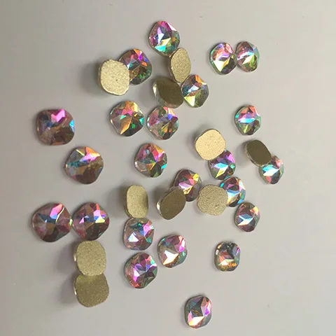 Size(6mm) 10 шт Кристальные AB 3D Стразы для дизайна ногтей, драгоценные камни с плоской обратной стороной, сделай сам, украшения для маникюра, алмазные украшения, различные формы для ногтей - Цвет: Size(6mm)