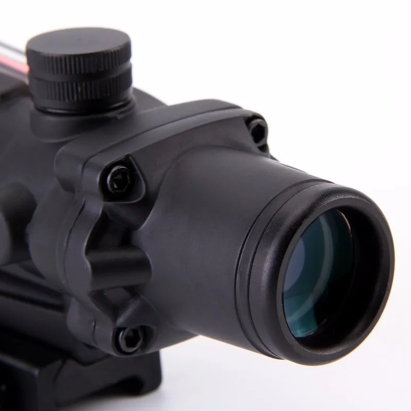 ACOG 4X32 стиль настоящий красный или зеленый источник волокна Дуэль прицел для винтовки с подсветкой тактический для охотничье ружье