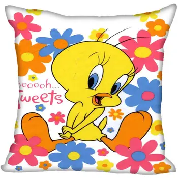 

Custom Tweety Bird Square Pillowcase Custom Zippered Pillow Cover Case 40x40,45x45cm(One Side)