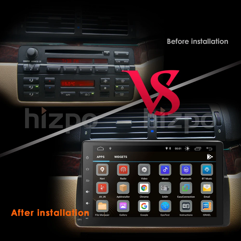 Discount Android 9.0 Car Multimedia GPS Stereo for BMW 3 Series E46/M3 BMW 318/320/325/330/335/M3 (1998-2006) Vehicle Cam-in Night Vision 1