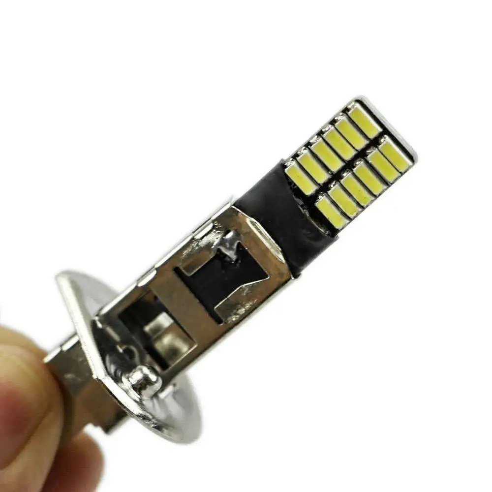 2 шт. супер яркий 6500K 24-SMD-4014 2x H1 светодиодный сменный светильник для автомобиля противотуманный светильник s светодиодный светильник для авто