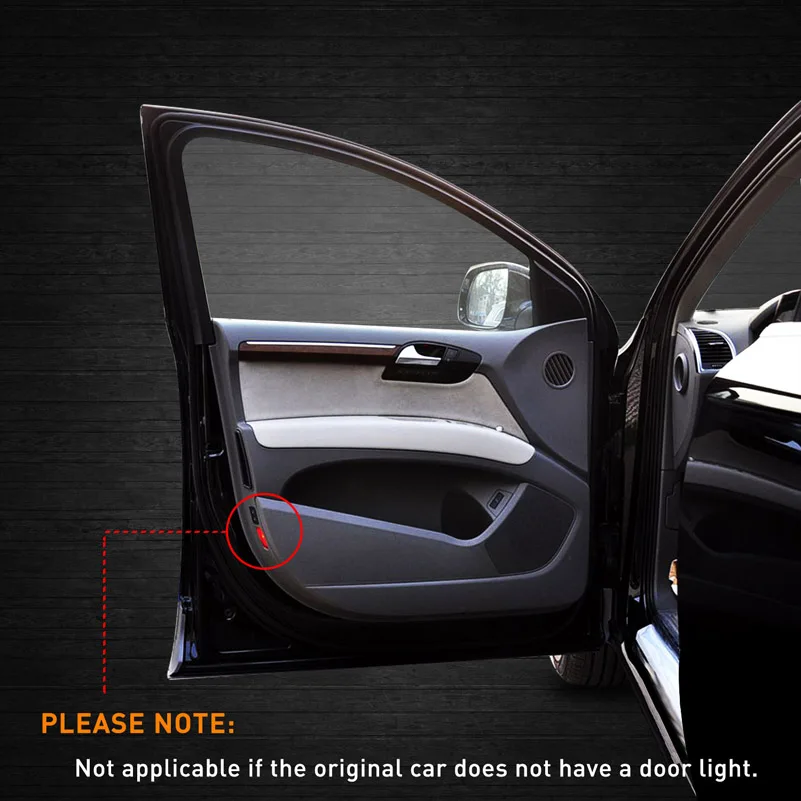 4Pcs Car LED Door Warning Light For Audi A3 8P 8V S3 RS3 A4 A5 A6 A7 Quattro LED Logo Projector