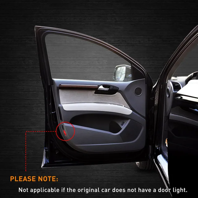 4Pcs Car LED Door Warning Light For Audi A3 8P 8V S3 RS3 A4 A5 A6 A7