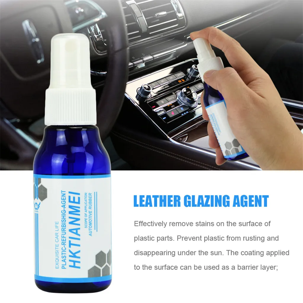 

50 ML Car Interior Cleaner Dash Panel Polishing Clear Reconditioned Plastic Parts Maintenance Of Re-Reading Washing Agent 2019