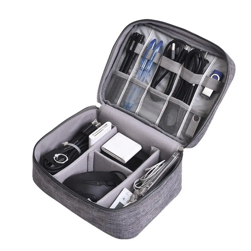 

Portable Digital Storage Bags Organizer USB Gadgets Cables Wires Charger Power Battery Zipper Cosmetic Bag Case Accessories