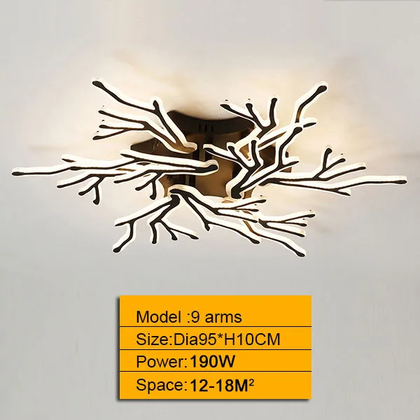 NEO Gleam Новое поступление черные современные светодиодные потолочные лампы для гостиной спальни светильники AC85-265V потолочный светильник - Цвет корпуса: Diameter 950mm