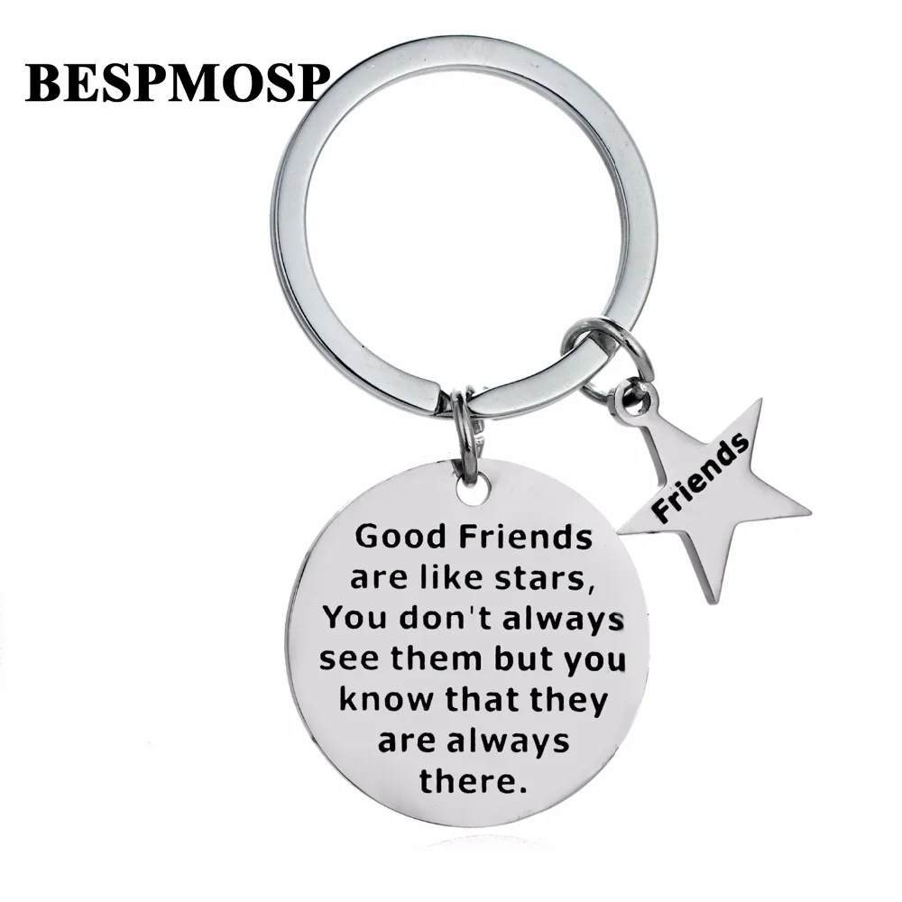 Брелок Bespmosp Friendship Forever BFF брелок для автомобильных сумок из нержавеющей стали со