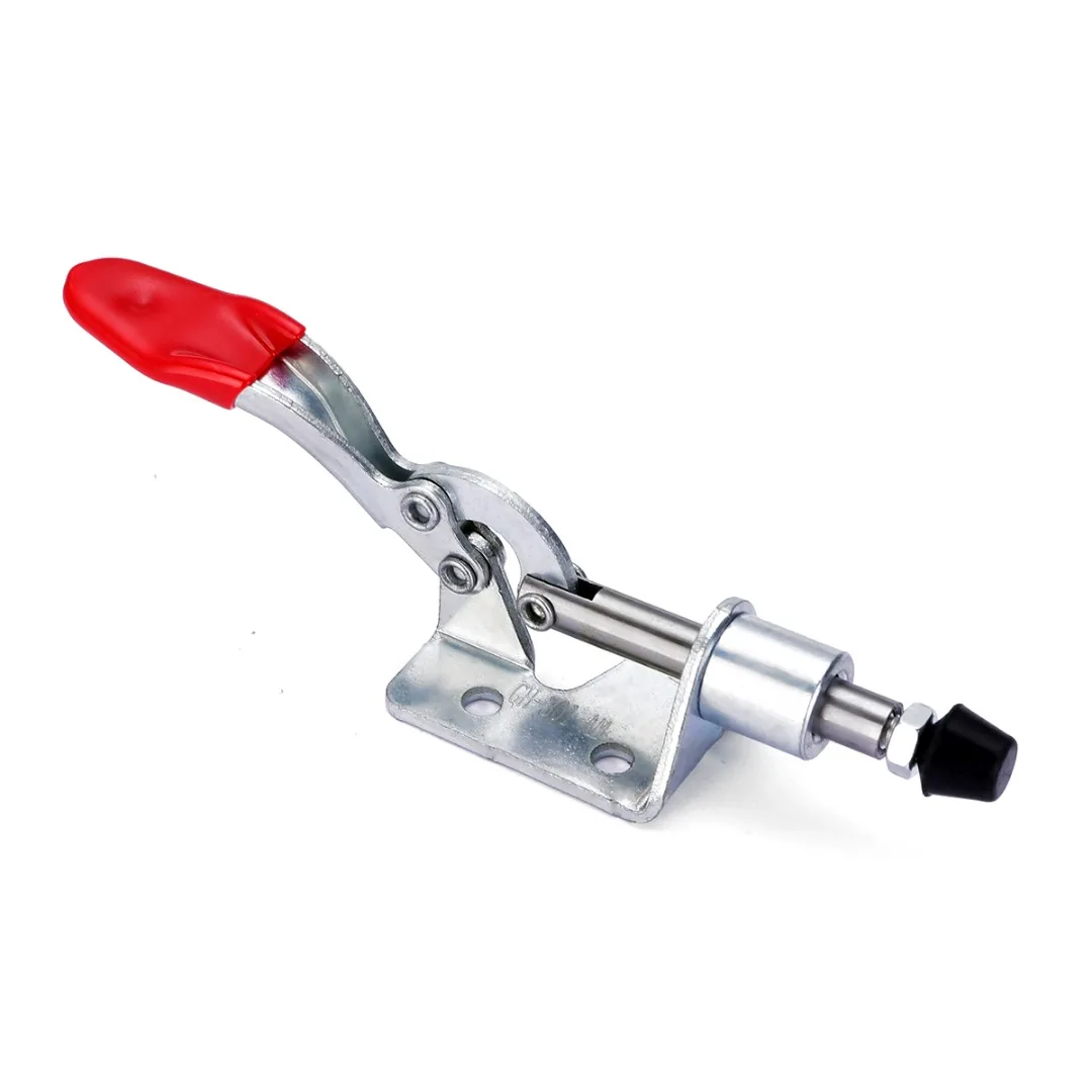 1pcs GH-301A Vertical Type Toggle Clamp Hand Tool Holding Capacity 45kg Bar Red Handgrip Push Pull Toggle Fixture Clamp