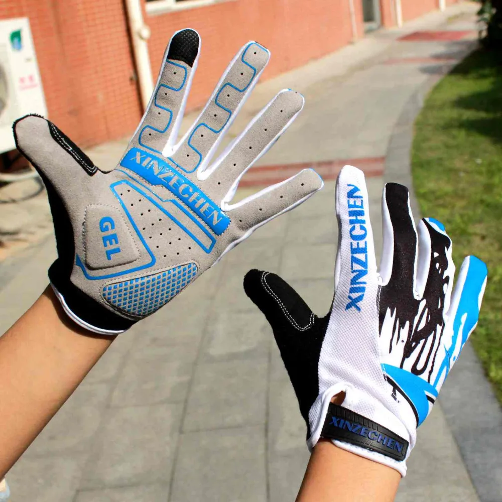 Сенсорный экран 3D гель перчатки для велоспорта велосипедные гонки на открытом воздухе спортивный с полными пальцами перчатки Размеры M-XL