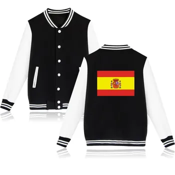 

The Flag of Spain Jacket I Love Spain Men Women Cotton Baseball Uniform Print Spain Flag Jacekt Coat