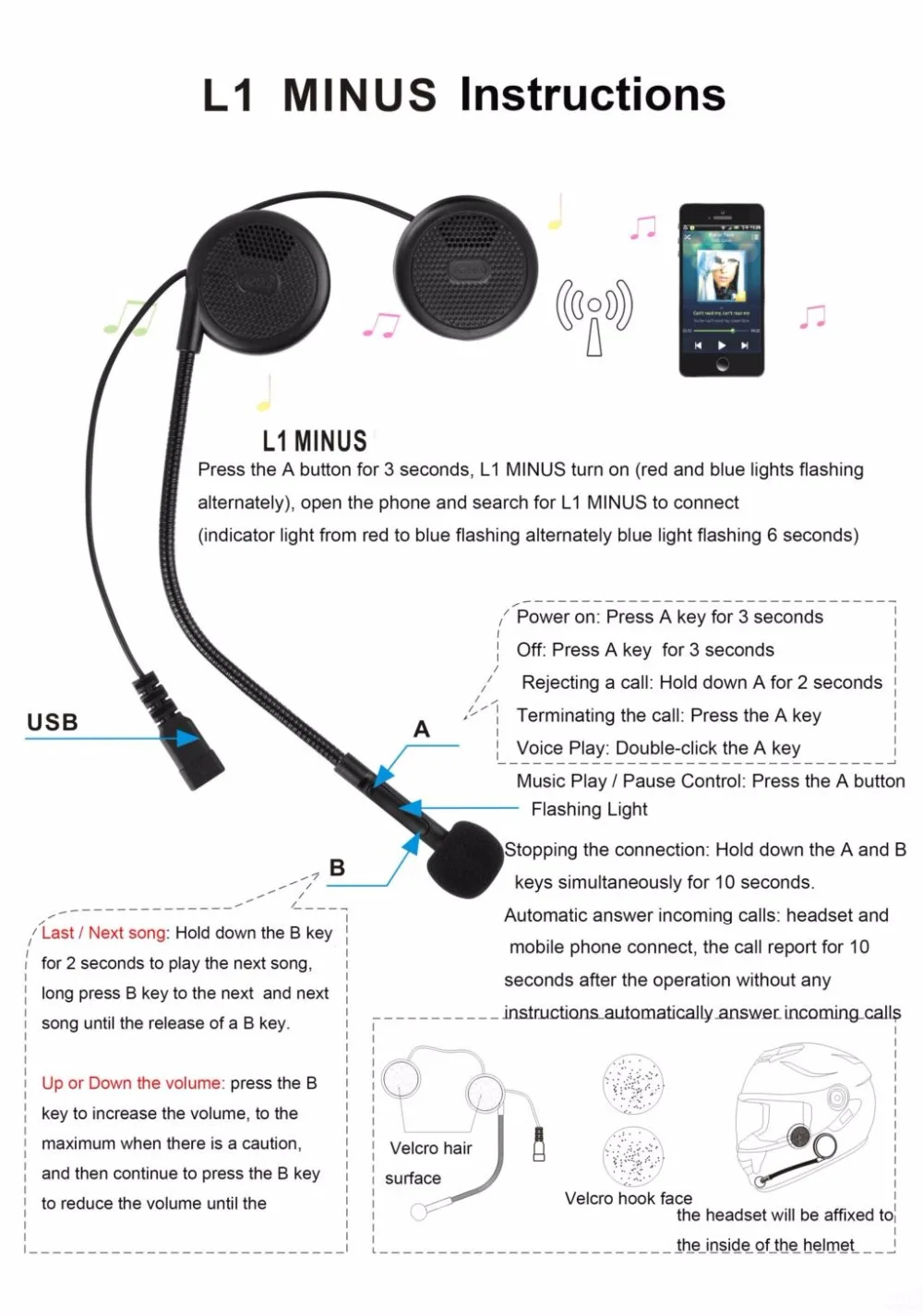 FreedConn L1M беспроводной шлем гарнитура мотоцикл сотовый телефон Bluetooth наушники