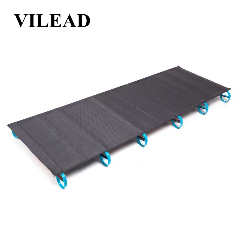 VILEAD Aluminum Ultralight Folding Camping Cots Comfortable Portable Waterproof Bed for Self-drive Travel Camping Beds 180*58 cm