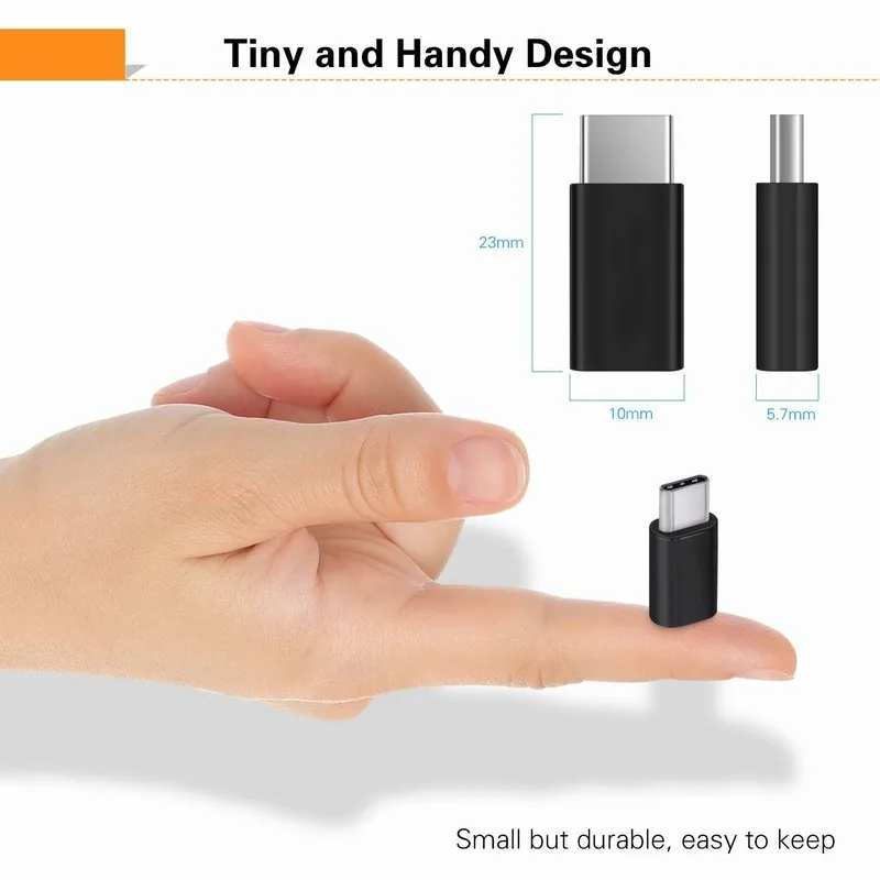 3PCS Portefeuille Type C Adapter Micro USB to USB C Adapter Data Syncing Charging For Samsung Galaxy S8 Plus OnePlus 5 3 Charger (8)