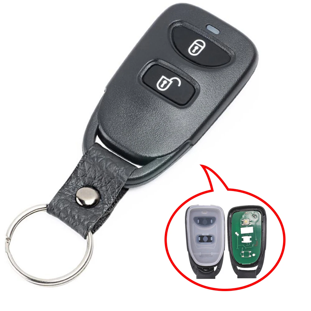 KEYECU 434 МГц FCC ID: SEKS 07TX Smart Keyless вход 2 кнопки дистанционный ключ брелок от машины для