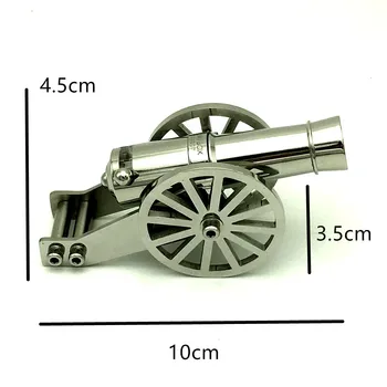 

Miniature Napoleon Cannon Metal Naval Desktop Model Artillery Kit for Collection A projectile can be fired With Allen Wrench