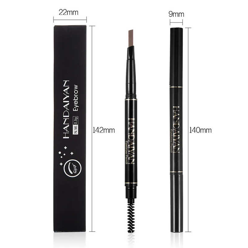 HANDAIYAN карандаш для бровей водостойкий микроблейдинг карандаш черный серый коричневый автоматический карандаш для макияжа глаз и кисть для бровей