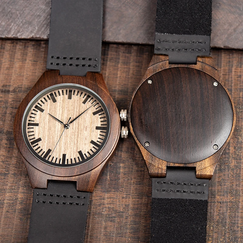 relogio masculino BOBO BIRD Ebony Wood Watch Men Japan Movement Quartz Wooden Timepieces erkek kol saati Men's Gift Accept Logo relogio masculino BOBO BIRD Ebony Wood Watch Men Japan Movement Quartz Wooden Timepieces erkek kol saati Men's Gift Accept Logo
