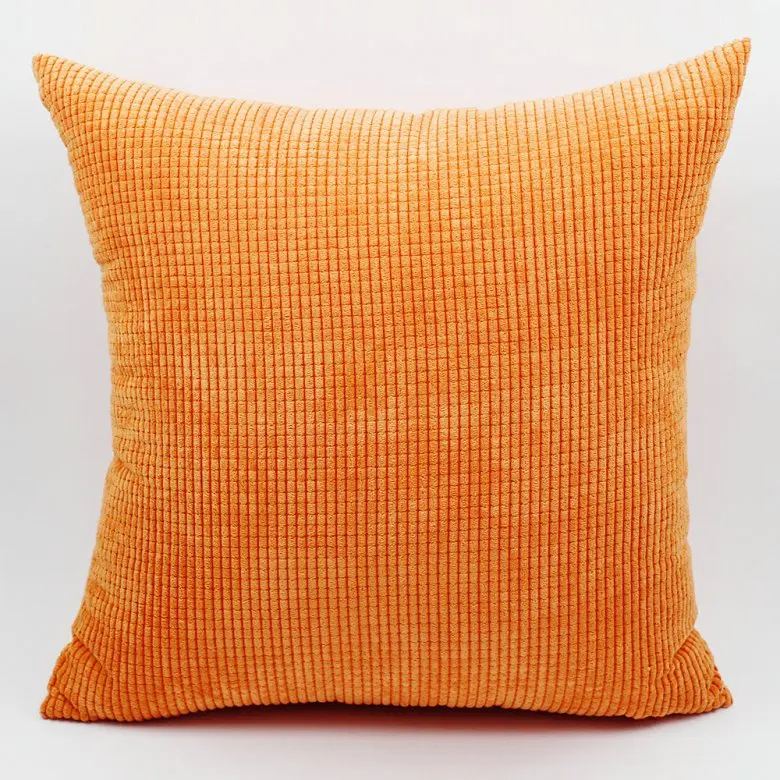 Corduroy Sofa cushion cover 30x45/40x40/45x45/40x60/50x50/55x55/60x60cm decorative throw pillowcase home pillow cover - Цвет: orange