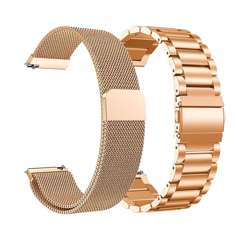 

2pcs Milans Stainless Steel Strap For Garmin Vivoactive 3 Watch band sport bracelet Strap For Garmin Vivoactive3 Forerunner 645