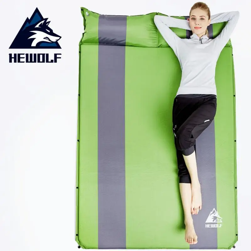 Hewolf Double inflatable Cushion Air Mattress Outdoor Beach Mat Camping