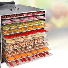 10 слоев большой коммерческой емкости фруктов сушилка из нержавеющей стали овощей сушильная машина травяной сушилки для продуктов безопасный осушитель воздуха
