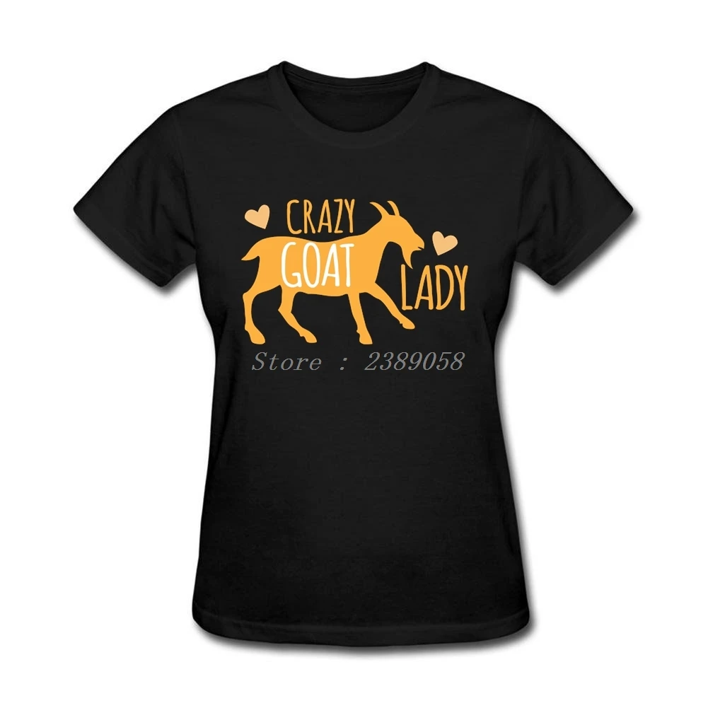 

Slim Fit Womens T Shirt Short Sleeve Hip Hop Crazy GOAT Clothing Harajuku Womens T-Shirt