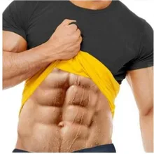 Мужская корректирующая Облегающая рубашка из неопрена утягивающий корсет тонкий жилет футболка