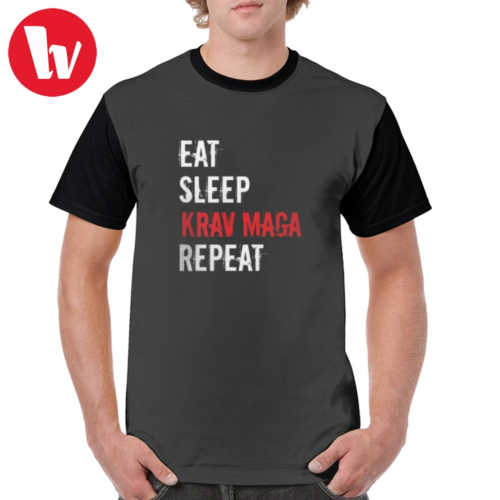 Krav Maga футболка krav Maga Design-Eat Sleep krav Maga Repeater футболка с короткими рукавами с графическим принтом потрясающая Пляжная футболка