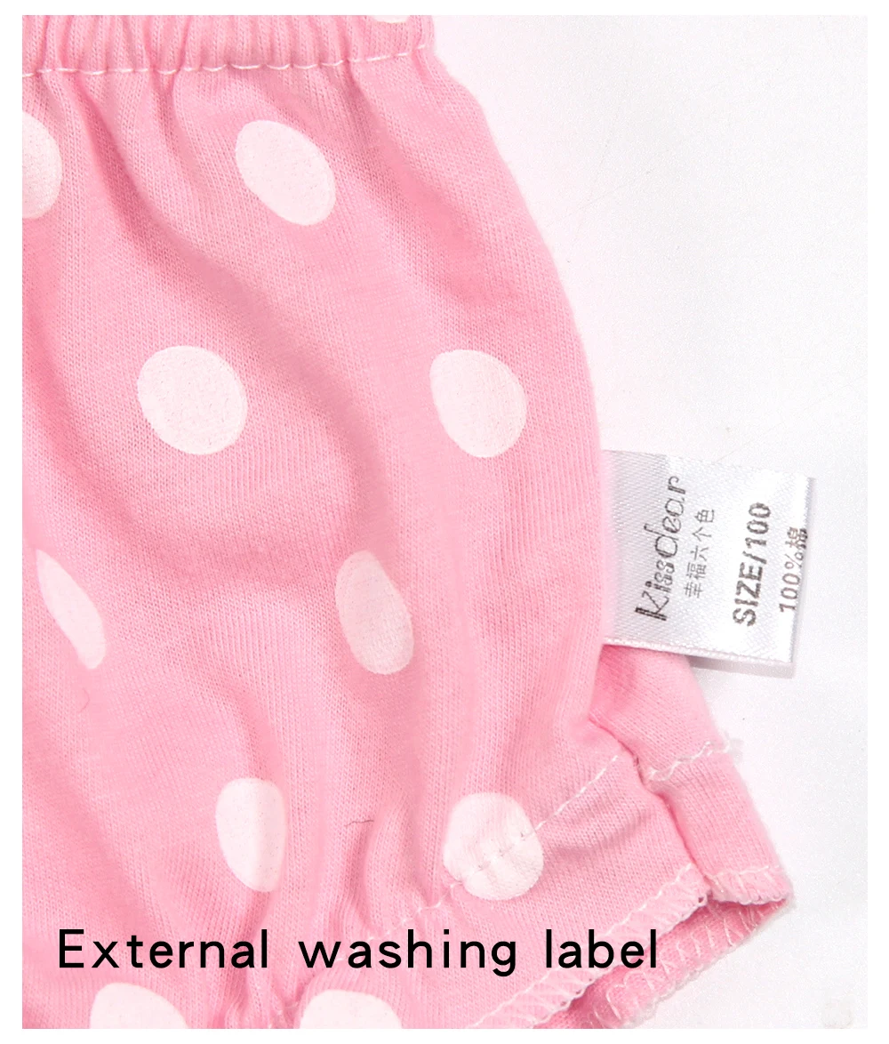 4 шт./лот, нижнее белье для малышей милая розовая одежда в горошек с бантиком для девочек трусы нижнее белье для новорожденных от 0 до 2 лет