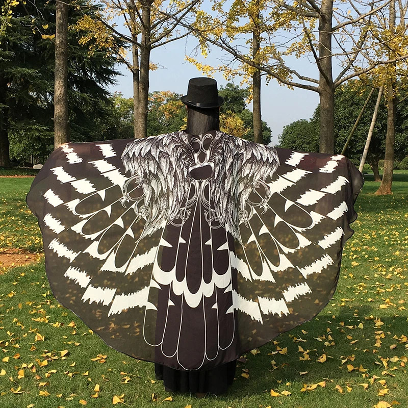 New printed Belly Dance Cloak Wing Belly Dancing Butterfly Wings Beach Skirt Shawl Butterfly Cloak Mantle 197*130 cm 10 Colors
