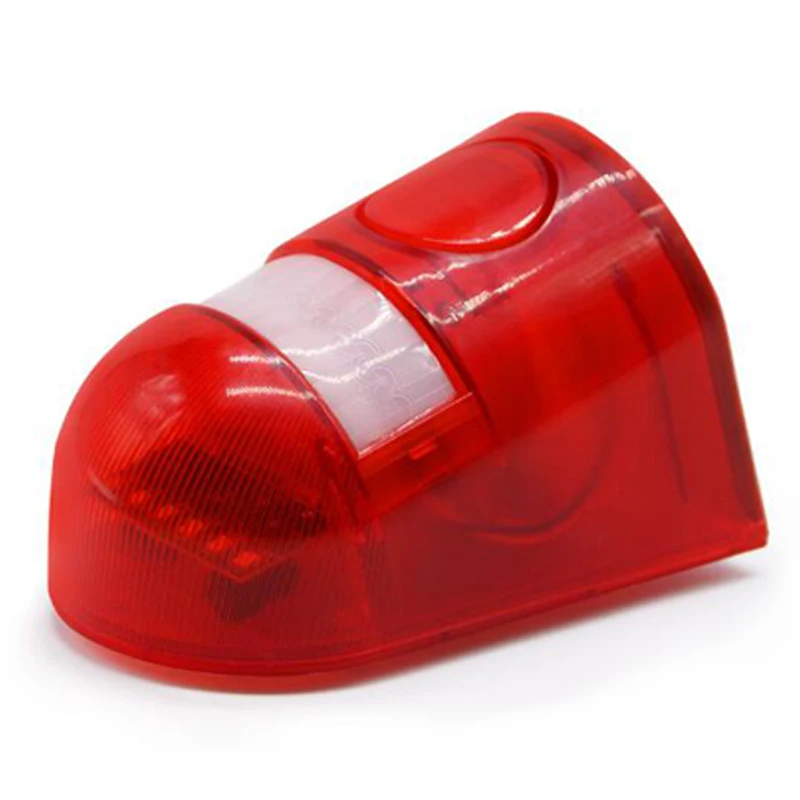 Emissor de Luz Lâmpada de Alarme Ip65 à Prova Diodo Solar Aviso 6led Luz Vermelha Dwaterproof Água Sensor Movimento Cautela Luzes Lugar Secreto Parede 110db Som 14 Diodo emissor de luz solar lâmpada de